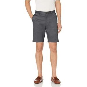 Amazon Button Up Chino Shorts Slim Fit Flat Front